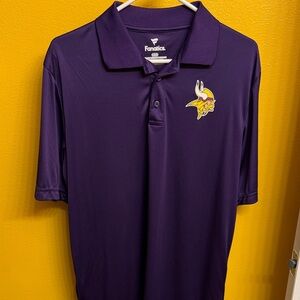 Fanatics Purple Polo with Minnesota Vikings logo